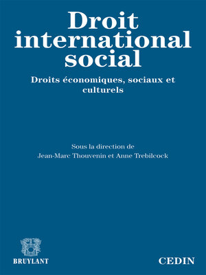 cover image of Le droit international social